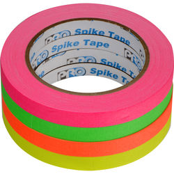 ProTapes 001UPCGS1220MFLUORPro Spike Stack Fluorescent Cloth Tape Set (Four 1/2 x 60' Rolls)