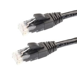 0.25m Cat 5E RJ45 - RJ45 Network Cable - Black