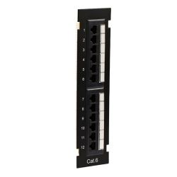 12-Port Cat6 Patch Panel (Wall Mount)