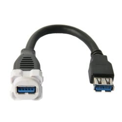 15cm USB 3.0 Insert AF-AF Lead (White Bezel), Clipsal Compatible
