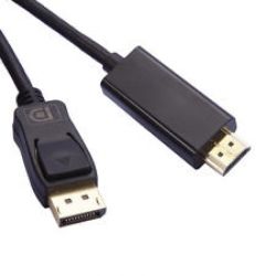 1m DisplayPort Male to HDMI 1.4 Male Cable - Black