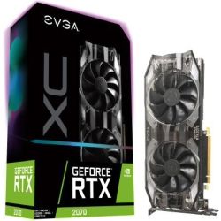 EVGA GeForce RTX2070 XC Gaming Graphics Card, 8GB GDDR6, PCIe, Full Height, Dual HDB Fans, RGB LED, DP x3, HDMI, USB-C, Max 4 Outputs