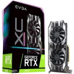 EVGA GeForce RTX2070 XC Ultra Gaming Graphics Card, 8GB GDDR6, PCIe, Full Height, Dual HDB Fans, RGB LED, DP x3, HDMI, USB-C, Max 4 Outputs