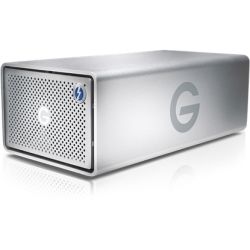 G-Technology G-RAID Thunderbolt 3 16TB Hardware RAID 2-Bay Storage Solution, Removable Enterprise Class 7200RPM Hard Drives, 2x Thunderbolt 3/1x USB-C/HDMI, Silver