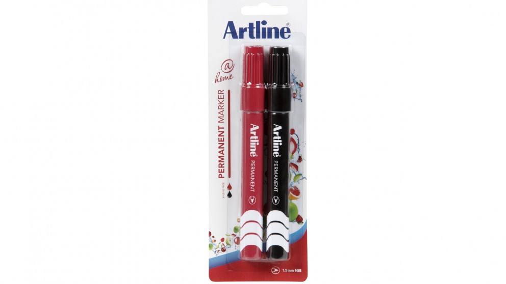 Artline Permanent Marker Medium - Two Pack