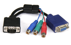 Connectland HD15 RCA Y Cable HD15M-HD15F Y Cable
