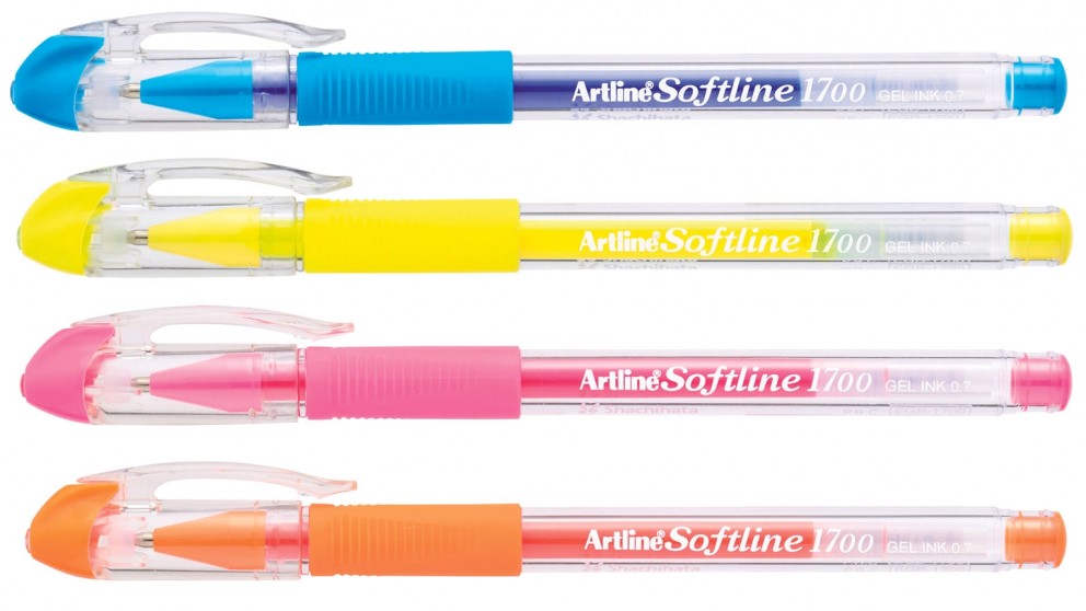 Artline 1700 Softline Gel Pen Assorted 4 Pack