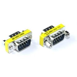 140-448-R Mini DB9M-M Gender Changer RoHS Null Modem with PIN9