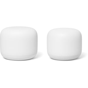 Google Nest Wifi Home Mesh Wi-Fi System 2pk (Base Router1 Wifi Point Extender Point)