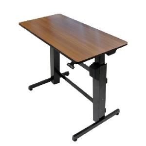 Ergotron WorkFit-D, Melamine Walnut Wood Grain