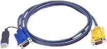 Aten 2L-5206UP KVM Cable SPHD15M - USB A M, HD15M 6m