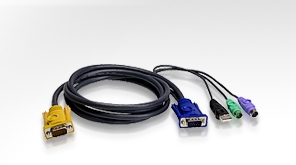 Aten 2L-5302UP KVM Cable PS2M, PS2M, HD15F - USB A M, HD15M 2M