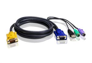 Aten 2L-5303UP KVM Cable PS2M, PS2M, HD15F - USB A M, HD15M 3M