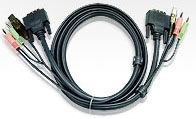 1.8M USB DVI-D Single Link KVM Cable