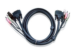 Aten 2L-7D02UD DVI-D Dual Link USB KVM Cable with Audio 2M
