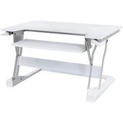 WorkFit-T Sit Stand Desktop Workstation (White)