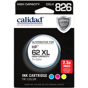 Calidad High Yield Alternative Ink Cartridge for HP 62XL Printers (Tri-Colour)