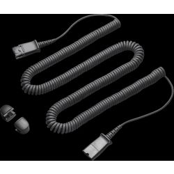 Plantronics Cable, Extension, 10' COIL, QD to QD, LIGHTWEIGHT