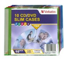 Verbatim 41853 CD/DVD Coloured Slim Cases (10Pk)