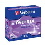 Verbatim 43541, DVD+R, DL, 8.5GB, 8X, 5 Pack