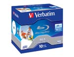 Verbatim 43713 BD-R 6x 25GB Printable Blu-ray Discs (10 Pack)