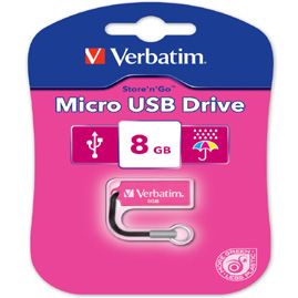 Verbatim 47424 Store'n'Go Micro USB 8GB (Hot Pink)