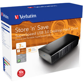 Verbatim 3.5 Store'n'Save Desktop Hard Drive USB 3.0 3TB