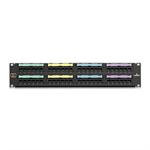 Leviton 48 PORT, 8P8C Voice & Data Patch Panel, 25 Pair Connector 2RU Form Factor - 10/100BASE-T