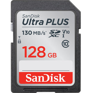 SanDisk Ultra Plus SDXC 128GB 130MB/s Memory Card