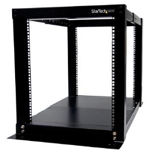 12U Adjustable 4 Post Server Equipment Open Frame Rack Cabinet