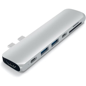 Satechi USB-C Pro Hub with 4K HDMI & Thunderbolt 3 (Silver)