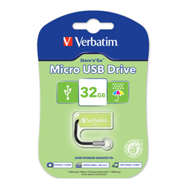 Verbatim Store 'n' Go Micro USB Drive 32GB (Eucalyptus Green)