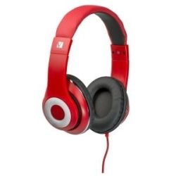 Verbatim Over-Ear Classic Audio Headphones - Red