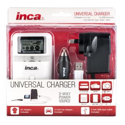 Inca 3-Way Power Source Universal Battery Charger