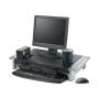 Office Suites Premium Monitor Riser Height Adjustable Silver/Black