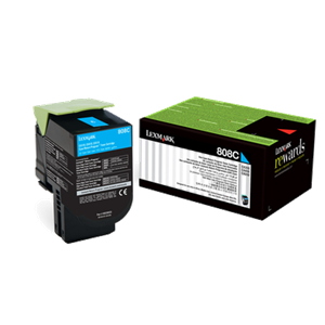 Lexmark 808M Cyan Toner - 1,000 pages