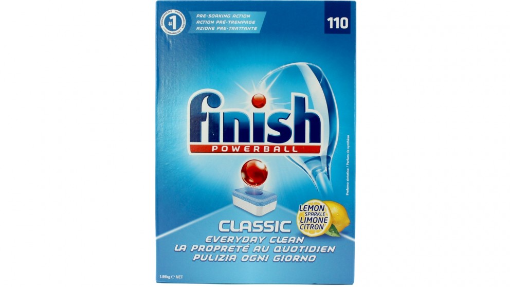 Finish Powerball Classic 110 Pack Lemon Sparkle Dishwashing Tablet