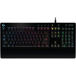 Logitech 920-008096, G213 Prodigy RGB Gaming Keyboard, 16.8 Million Lighting Colors Mech-Dome Backlit Keys Dedicated Media Controls Spill-Resistant Durable Design, 2 Years, LOG KBD G213