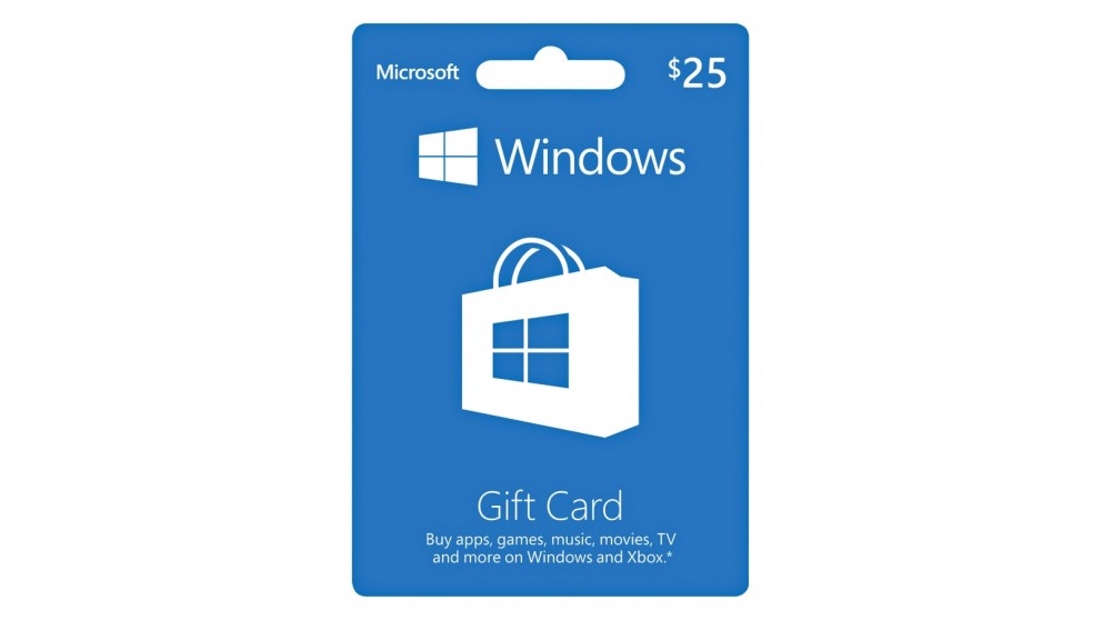 Microsoft Windows $25 POSA Card