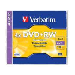 DVD+RW 4.7GB 4x Verbatim Branded with Jewel Case *1-Pack*
