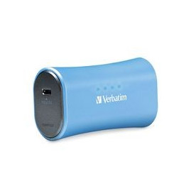 Verbatim Portable USB Power Pack Charger (2,200 mAh) - Aqua Blue