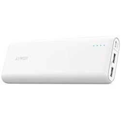 Anker PowerCore 20, 100mAh Portable USB Power Bank - White