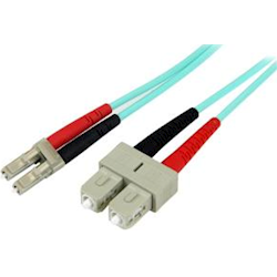 StarTech 2m 10Gb Aqua MM Fiber Patch Cable LC/SC