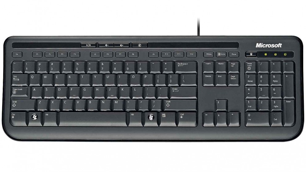 MICROSOFT WIRED 600 SERIES USB KEYBOARD - RETAIL BOX (BLACK)