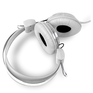 Headphones Stereo Kids Friendly Colourful White