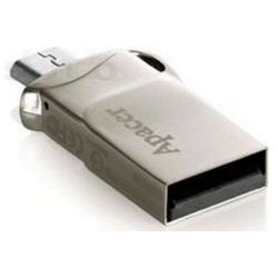 Apacer AH173 8GB Silver Hybrid Mobile USB Flash Drive. Micro USB+USB Dual-interfaces. Supports Andriod Devices and PC