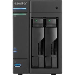 Asustor 2-Bay NAS, Intel Celeron Dual-Core, 2GB SODIMM DDR3L, 2x GbE, USB 3.0 Type A x3 and USB 3.0 Type C x1, WoW, System Sleep Mode, AES-NI hardwar