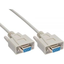 Astrotek 5m Serial RS232 Null Modem Cable - DB9 Female to Female 7C 30AWG-Cu Molded Type Wired crossover for data transfer between 2 DTE devices LS