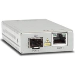 Allied Telesis 10/100/1000T to 100/1000X SFP Gigabit Mini Media Converter with SFP Connector