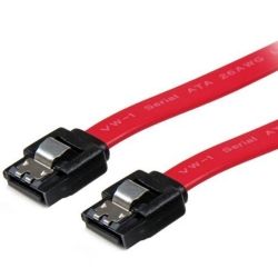 Astrotek SATA3.0 Data Cable 30cm 7-Pins Straight to 7-Pins Straight with Latch Red Nylon Jacket 26AWG